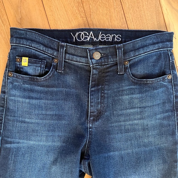 YOGA jeans, classic rise, straight leg, cropped, strecht, dark blue, size 4 - Picture 1 of 14